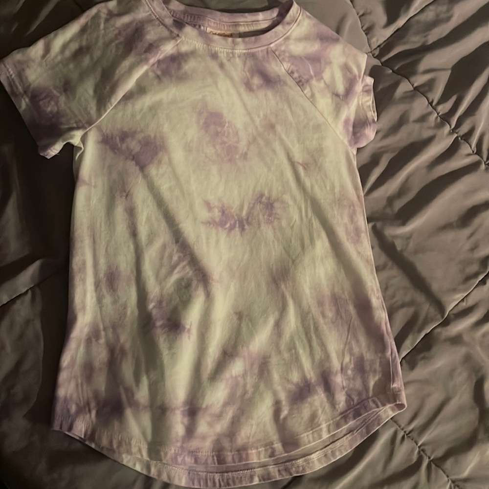 Cat and jack brand size 7/8 White with purple tie-dye